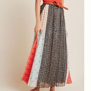 NWT Margot Pleated Maxi Skirt Anthropologie - Verb by Pallavi Singhee